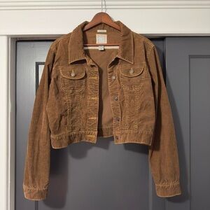 Vintage y2k Old Navy Cropped Corduroy Trucker Jacket